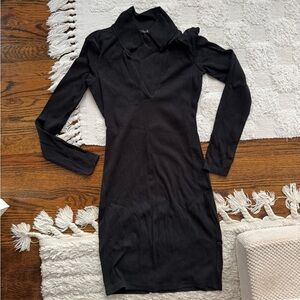 Zara ribbed fitted dress